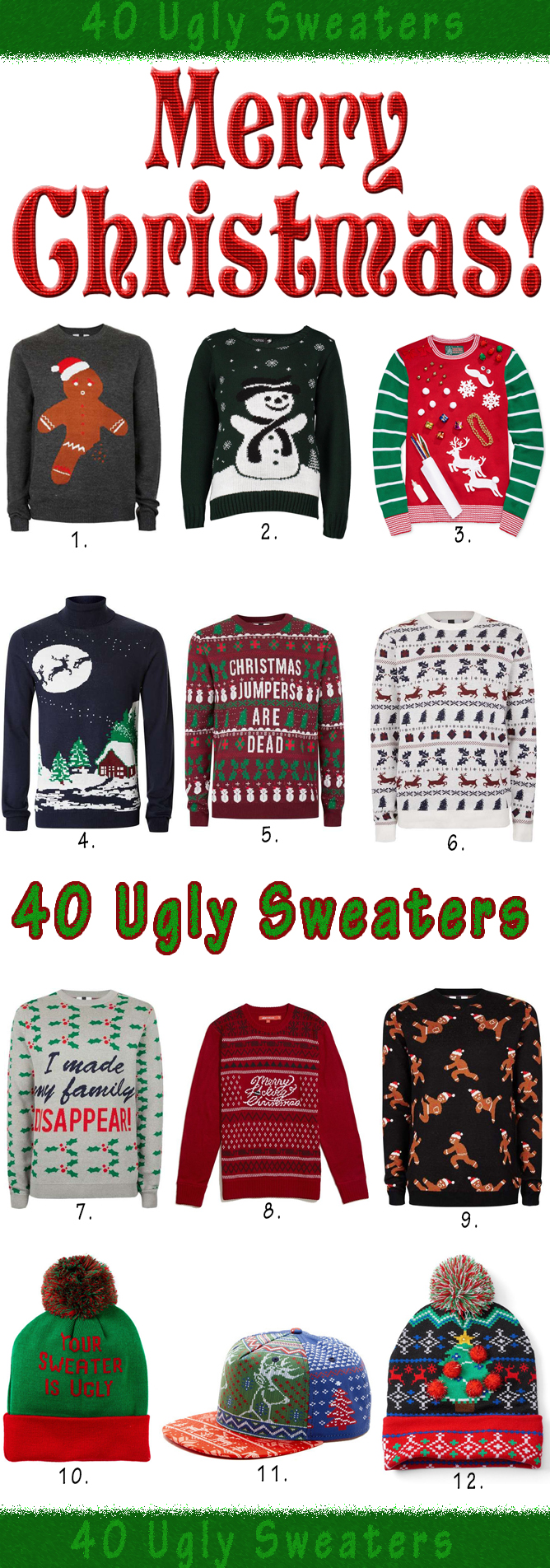 40 Ugly Sweaters for Christmas | Ugly Sweaters Party