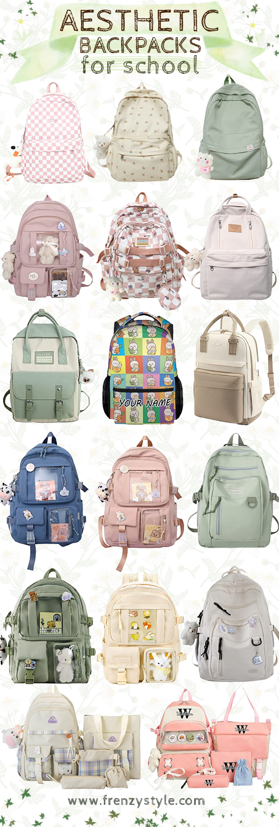 24 Cute Aesthetic Backpacks for School Kawaii School Backpack