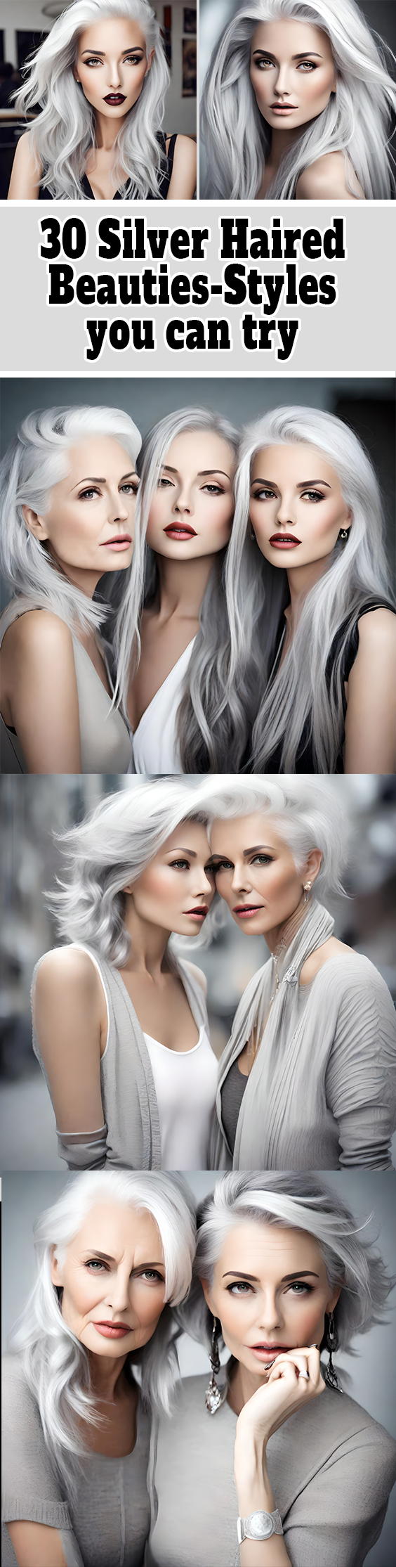 30 Silver Haired Beauties Hairstyles from Pinterest you can try